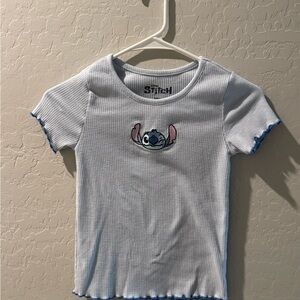 Disney Stitch White and Blue Kids Tee